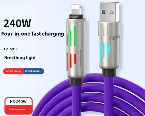 240W Fast Charging Two-to-Two Data Strong Cable